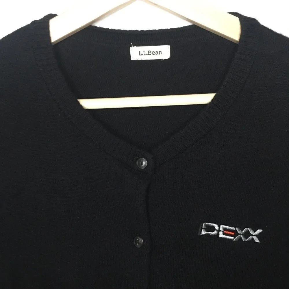 L.L. Bean Black Button Front Cardigan - Picture 6 of 9